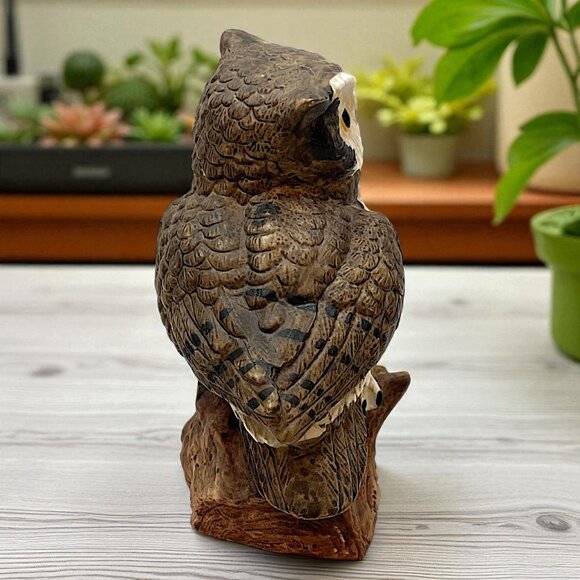 Homco Porcelain Barn owl Figurines 5" Set of 2 1995 #1114 Vintage - Picture 9 of 10